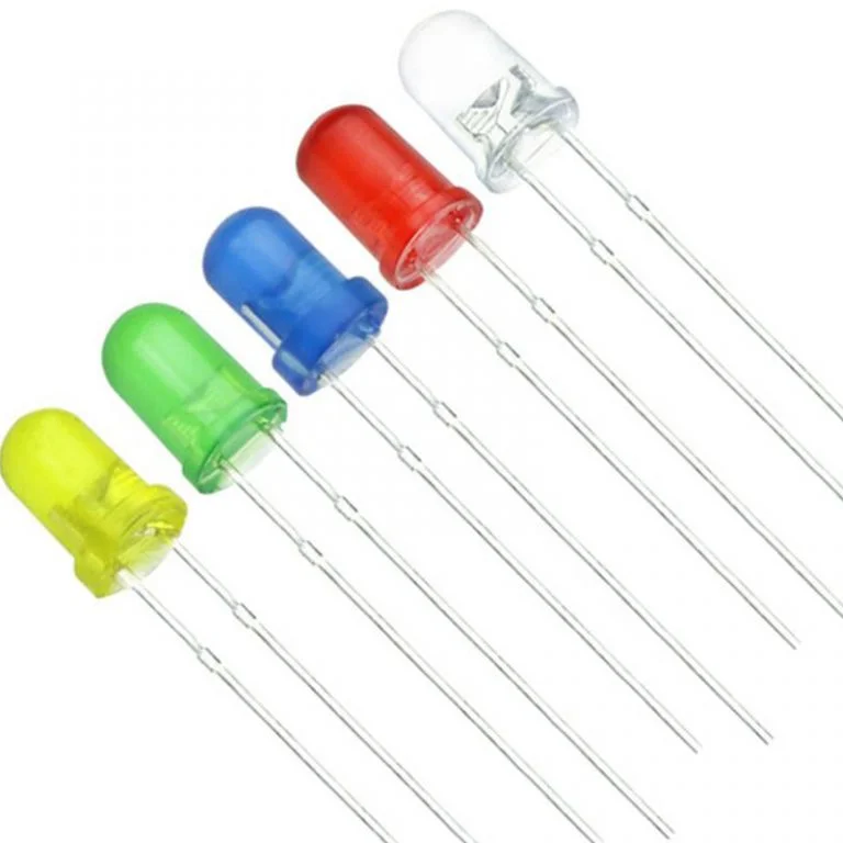 LED 5mm Haute Luminosité (Rouge, Vert, Bleu, Jaune, Blanc)